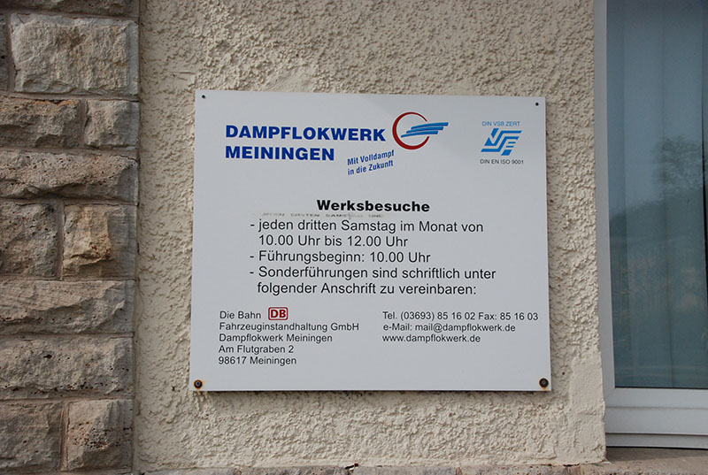 Dampflokausbesserungswerk Meinigen 2016